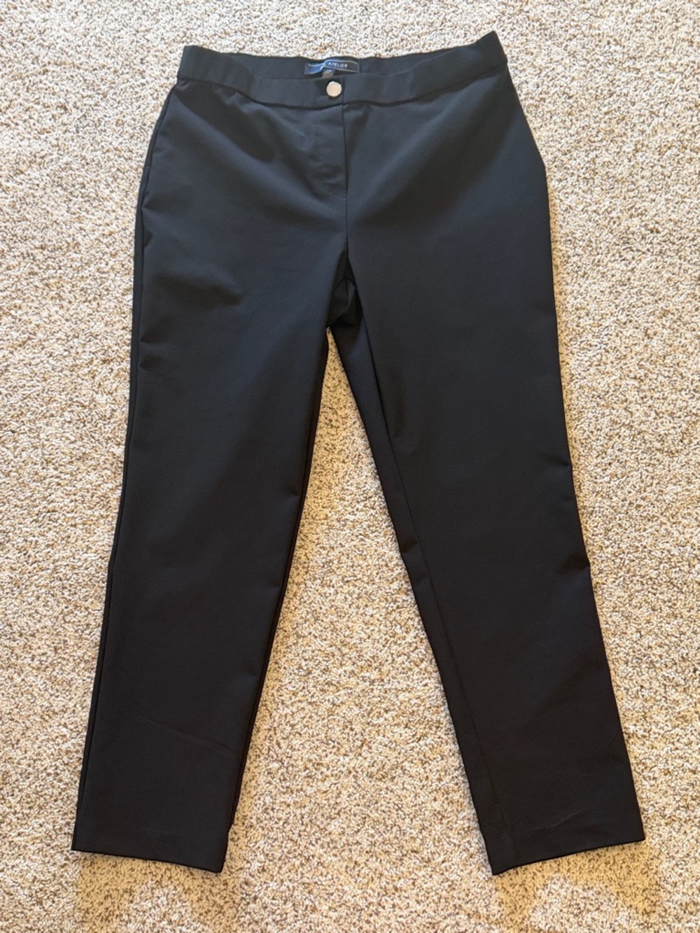 J&L Atelier Black Tailored Trousers - Classic Straight Leg
